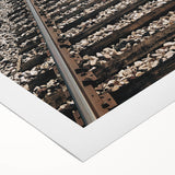 Farmhouse Wall Art - Rustic Railroad Track Scene for Country Decor