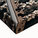 Farmhouse Wall Art - Rustic Railroad Track Scene for Country Decor