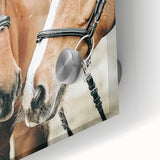 Farmhouse Wall Art - Two Horses Rustic Country Decor for Farmhouse Homes