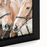 Farmhouse Wall Art - Two Horses Rustic Country Decor for Farmhouse Homes