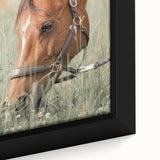 Farmhouse Horse Grazing Wall Art - Rustic Country Style Farmhouse Decor