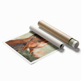 Farmhouse Horse Grazing Wall Art - Rustic Country Style Farmhouse Decor