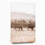Farmhouse Cattle Grazing Wall Art - Rustic Country Style Decor