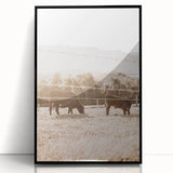 Farmhouse Cattle Grazing Wall Art - Rustic Country Style Decor