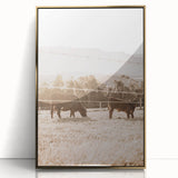 Farmhouse Cattle Grazing Wall Art - Rustic Country Style Decor