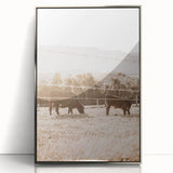 Farmhouse Cattle Grazing Wall Art - Rustic Country Style Decor
