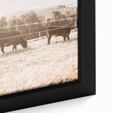 Farmhouse Cattle Grazing Wall Art - Rustic Country Style Decor