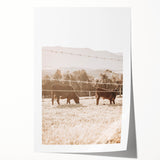 Farmhouse Cattle Grazing Wall Art - Rustic Country Style Decor