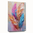 Glam Wall Art | Vibrant Feather Luxury Home Decor | Modern Glam Decor