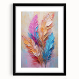 Glam Wall Art | Vibrant Feather Luxury Home Decor | Modern Glam Decor