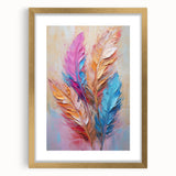 Glam Wall Art | Vibrant Feather Luxury Home Decor | Modern Glam Decor