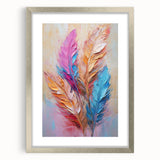Glam Wall Art | Vibrant Feather Luxury Home Decor | Modern Glam Decor