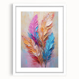 Glam Wall Art | Vibrant Feather Luxury Home Decor | Modern Glam Decor