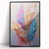 Glam Wall Art | Vibrant Feather Luxury Home Decor | Modern Glam Decor