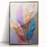 Glam Wall Art | Vibrant Feather Luxury Home Decor | Modern Glam Decor