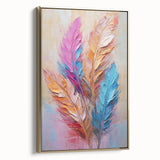 Glam Wall Art | Vibrant Feather Luxury Home Decor | Modern Glam Decor