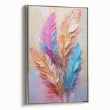 Glam Wall Art | Vibrant Feather Luxury Home Decor | Modern Glam Decor