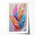 Glam Wall Art | Vibrant Feather Luxury Home Decor | Modern Glam Decor