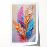 Glam Wall Art | Vibrant Feather Luxury Home Decor | Modern Glam Decor
