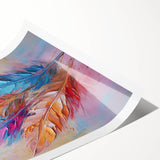 Glam Wall Art | Vibrant Feather Luxury Home Decor | Modern Glam Decor