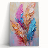 Glam Wall Art | Vibrant Feather Luxury Home Decor | Modern Glam Decor
