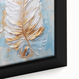 Golden Feather Glam Wall Art - Luxury Metallic and Chic Home Decor Piece