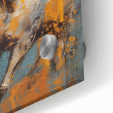 Dynamic Running Horse Glam Wall Art - Luxury Blue and Gold Decor