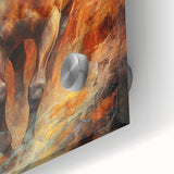 Fiery Horse Glam Wall Art - Luxury Red and Gold Decor for Bold Interiors