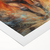 Fiery Horse Glam Wall Art - Luxury Red and Gold Decor for Bold Interiors