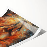 Fiery Horse Glam Wall Art - Luxury Red and Gold Decor for Bold Interiors