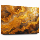 Glamorous Gold Abstract Wall Art – Luxury Metallic Modern Decor
