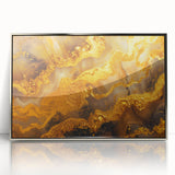 Glamorous Gold Abstract Wall Art – Luxury Metallic Modern Decor