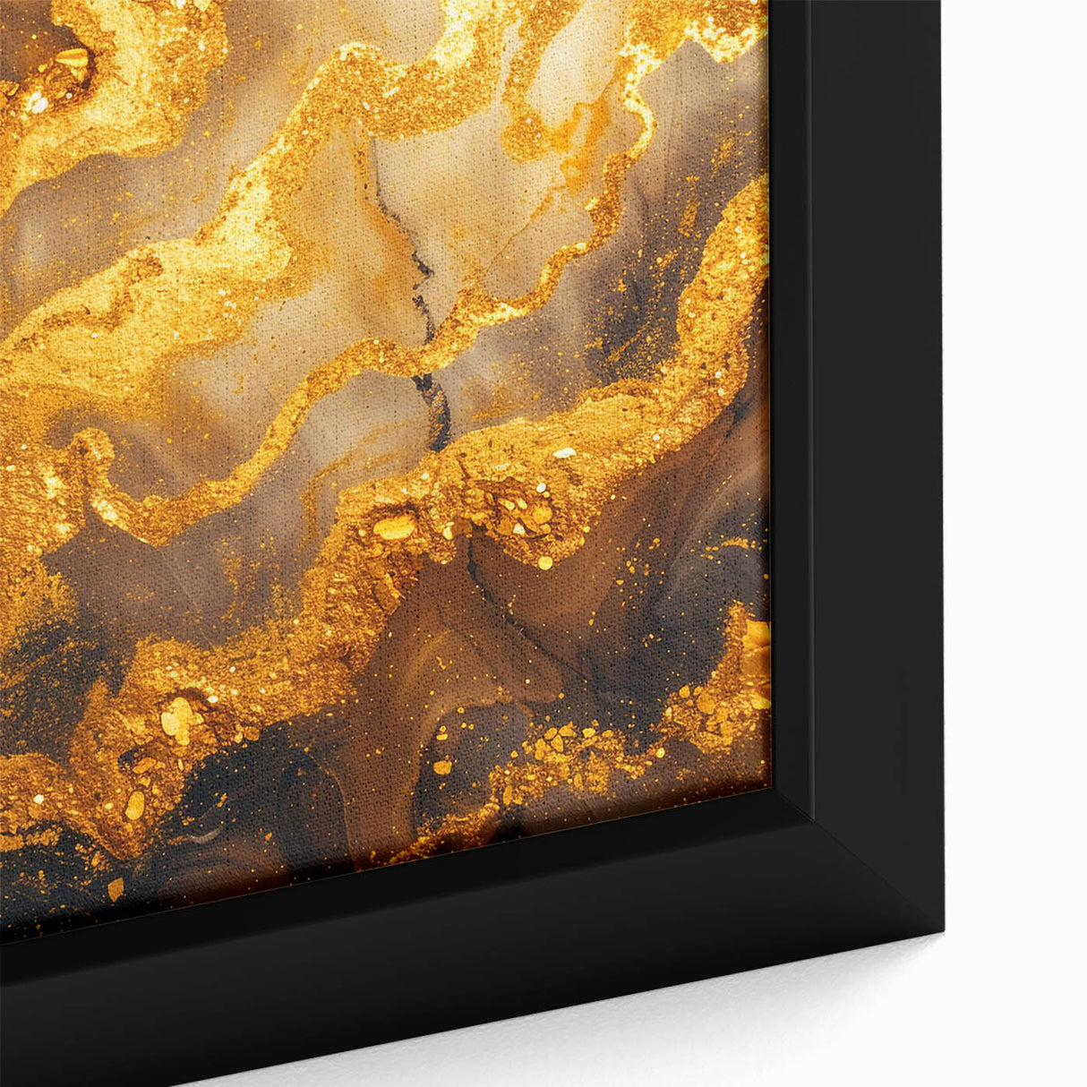 Glamorous Gold Abstract Wall Art – Luxury Metallic Modern Decor