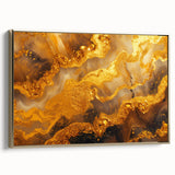 Glamorous Gold Abstract Wall Art – Luxury Metallic Modern Decor
