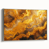 Glamorous Gold Abstract Wall Art – Luxury Metallic Modern Decor