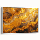 Glamorous Gold Abstract Wall Art – Luxury Metallic Modern Decor