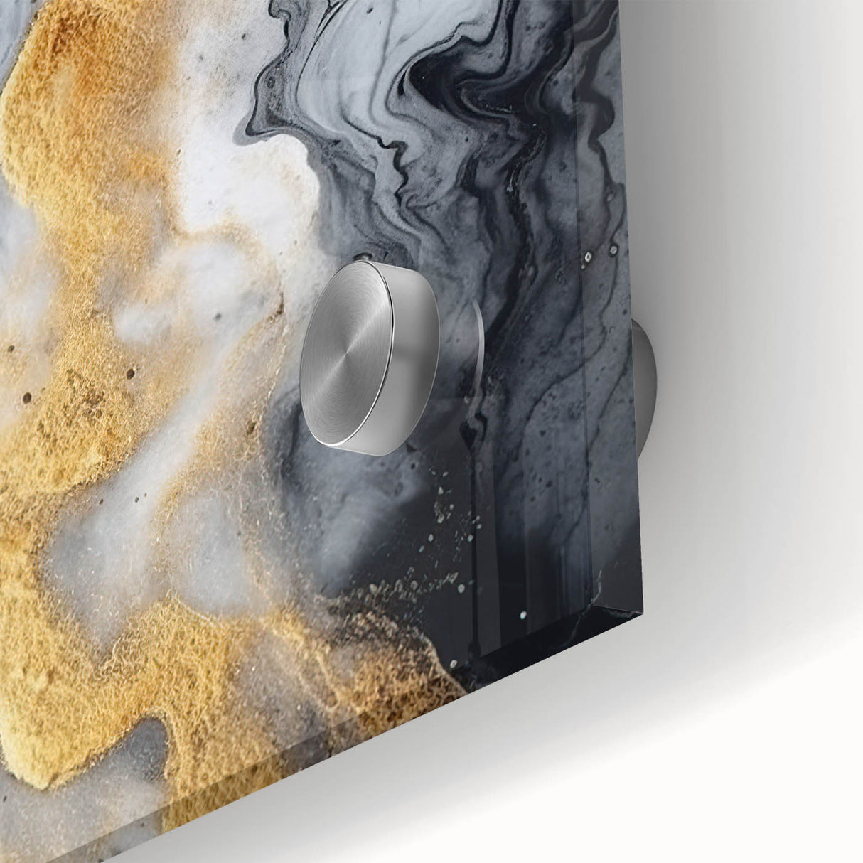 Elegant Black, White & Gold Marble Art – Glamorous Statement Wall Decor