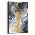 Elegant Black, White & Gold Marble Art – Glamorous Statement Wall Decor