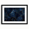 Glamorous Blue and Gold Abstract Wall Art – Luxury Modern Decor