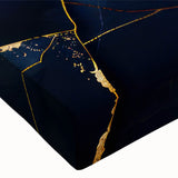 Glamorous Blue and Gold Abstract Wall Art – Luxury Modern Decor