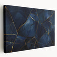 Glamorous Blue and Gold Abstract Wall Art – Luxury Modern Decor
