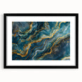 Glamorous Teal and Gold Abstract Wall Art – Luxury Modern Glam Decor