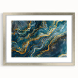 Glamorous Teal and Gold Abstract Wall Art – Luxury Modern Glam Decor