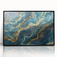 Glamorous Teal and Gold Abstract Wall Art – Luxury Modern Glam Decor