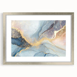 Glamorous Pastel and Gold Abstract Wall Art – Luxury Modern Decor