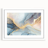 Glamorous Pastel and Gold Abstract Wall Art – Luxury Modern Decor