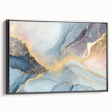 Glamorous Pastel and Gold Abstract Wall Art – Luxury Modern Decor