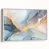 Glamorous Pastel and Gold Abstract Wall Art – Luxury Modern Decor