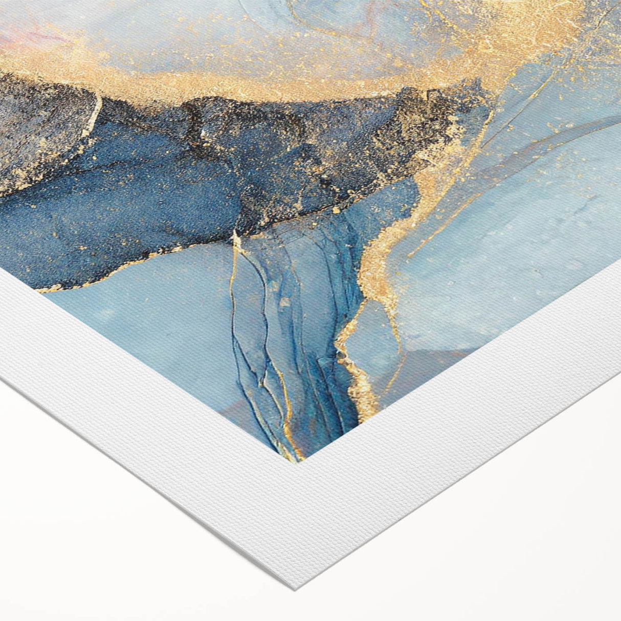 Glamorous Pastel and Gold Abstract Wall Art – Luxury Modern Decor