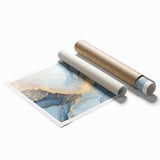 Glamorous Pastel and Gold Abstract Wall Art – Luxury Modern Decor